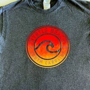 Myrtle Beach T-Shirt Gray with orange Big Boys youth Large